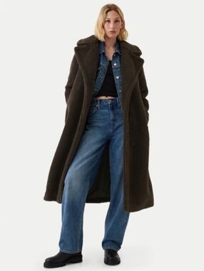 GAP Teddy Fleece Long Belted Coat 🧸